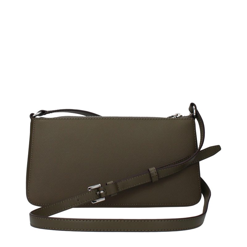 Green fabric crossbody bag-null