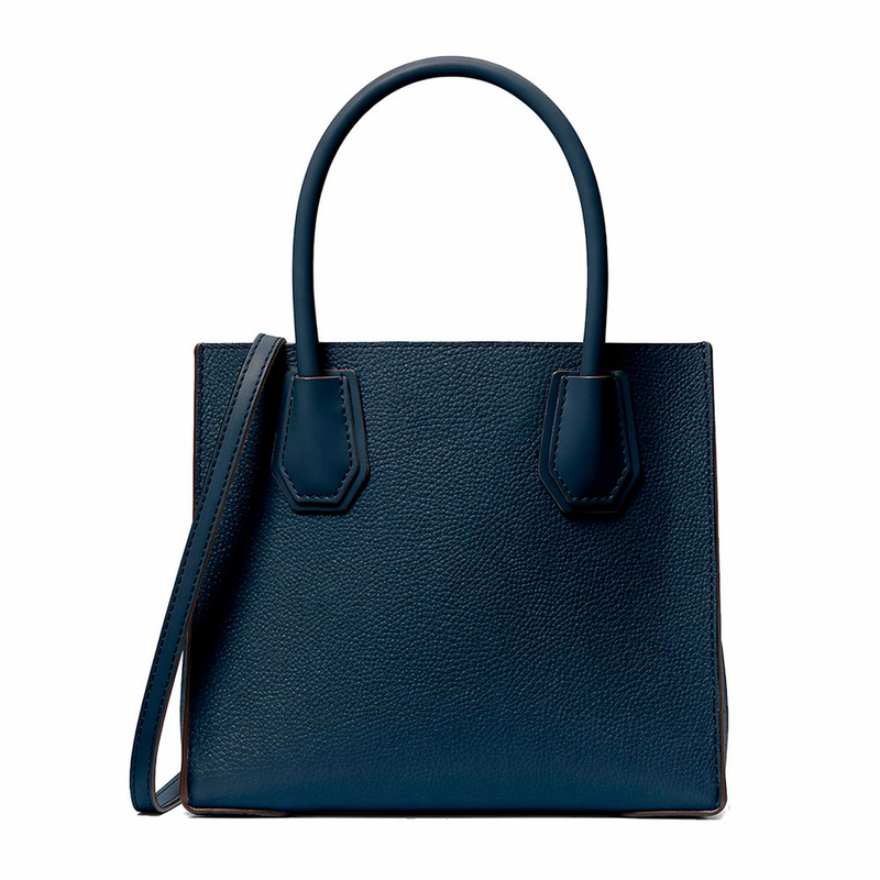 Blue fur handbag-null