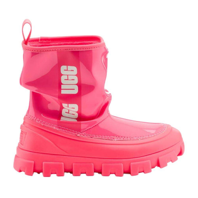 Ugg classic brellah mini kids boot, Neon Pink, medium