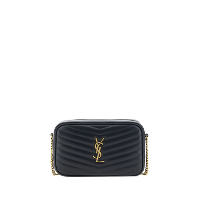 Black calf leather bos taurus shoulder bag, Black, medium
