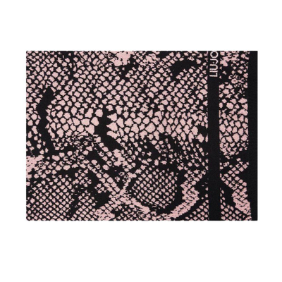 Liu Jo knitted python print scarf, Rose / Black, medium