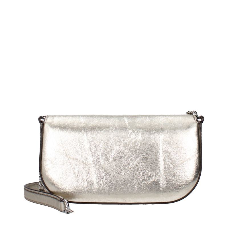 Gold leather crossbody bag-null