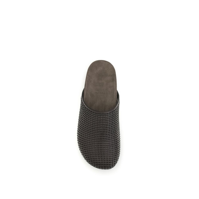Brown calf leather bos taurus slides-null