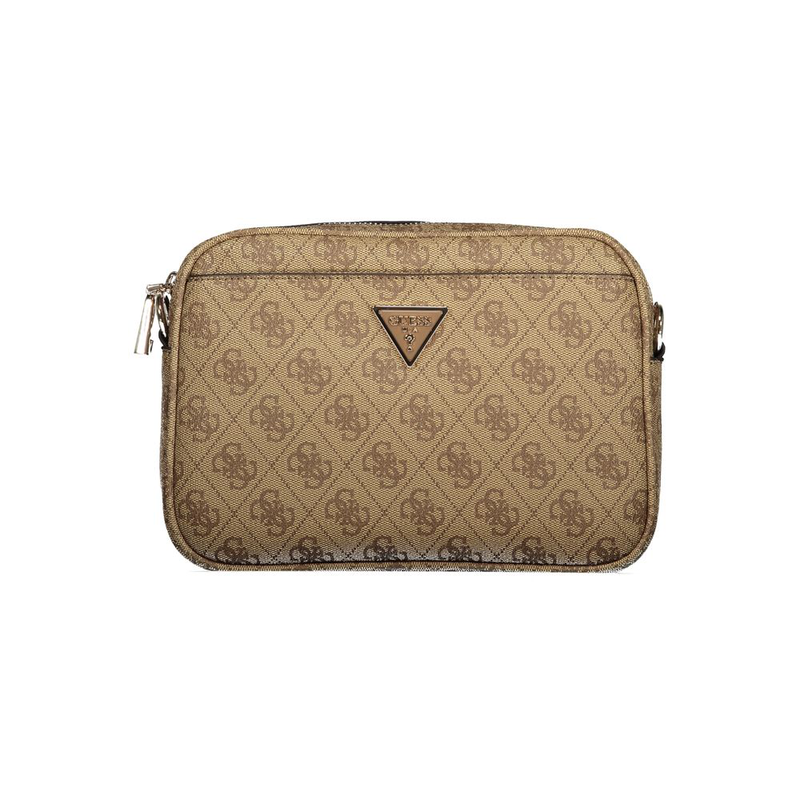 Beige polyurethane women handbag-null