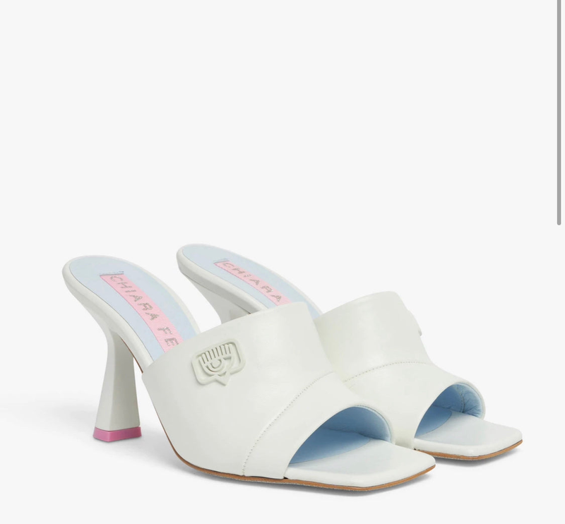 Product image: Chiara ferragni eyelike mule sandals white-null