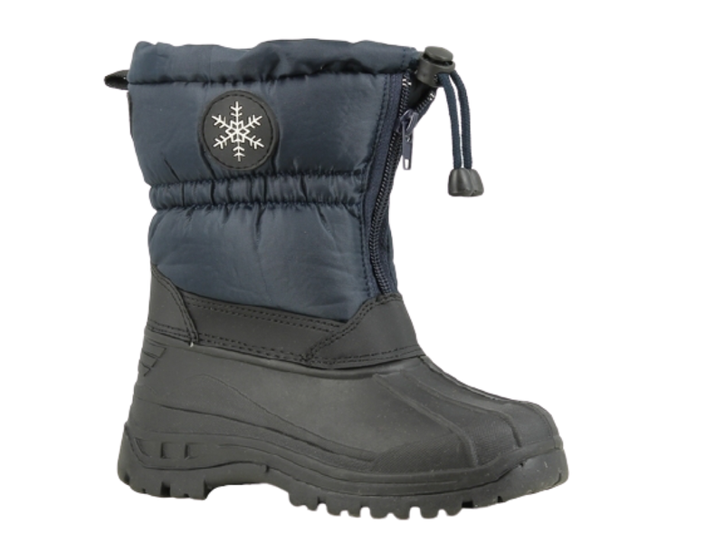 Boys snow boot - white snowflake-null