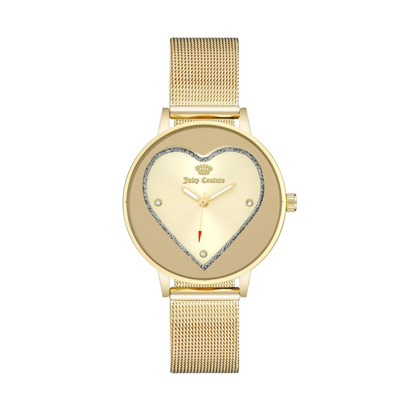 Gold stainless steel dress watch-null