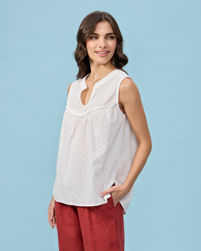 Blouse cotton embossed image number null