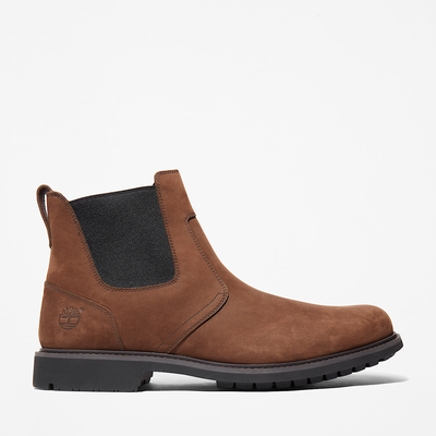 Stormbucks chelsea boot for men in dark brown, Dark Brown Nubuck, medium