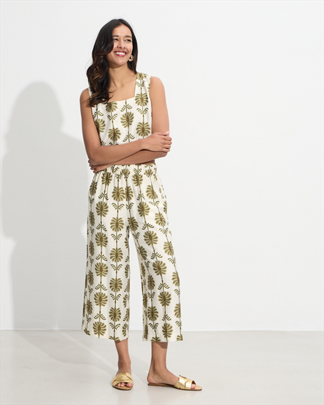 Trouser crop printed image number null