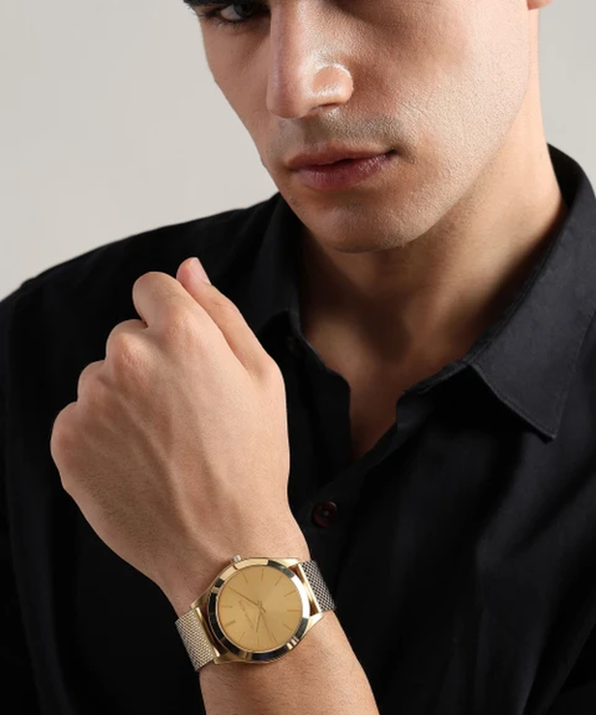 Michael kors unisex 44mm slim runway gold-tone watch mk8625-null