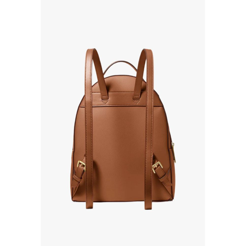 Brown leather backpack-null