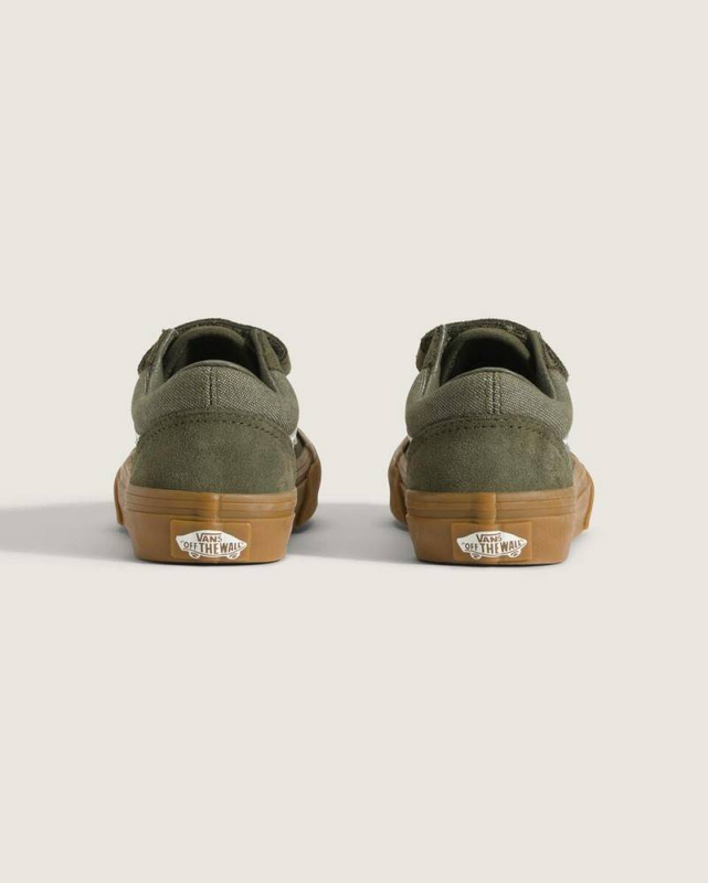 Little kids old skool velcro denim shoes-null
