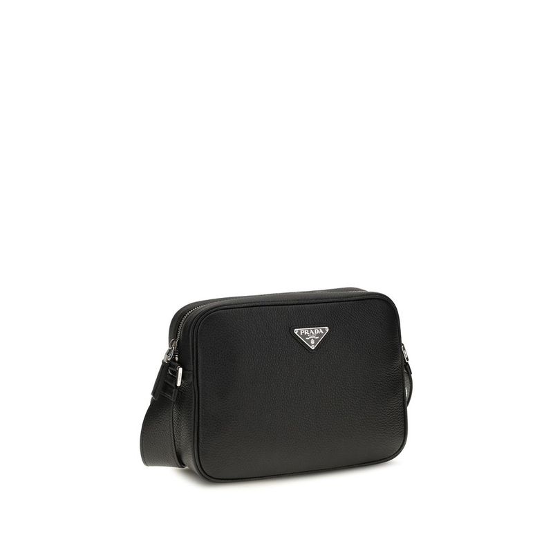 Black calf leather bos taurus shoulder bag-null