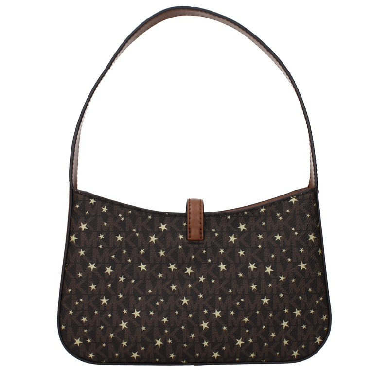 Brown fabric handbag-null
