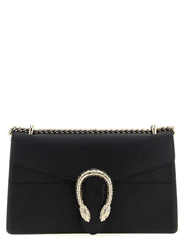 Black calfskin shoulder bag-null