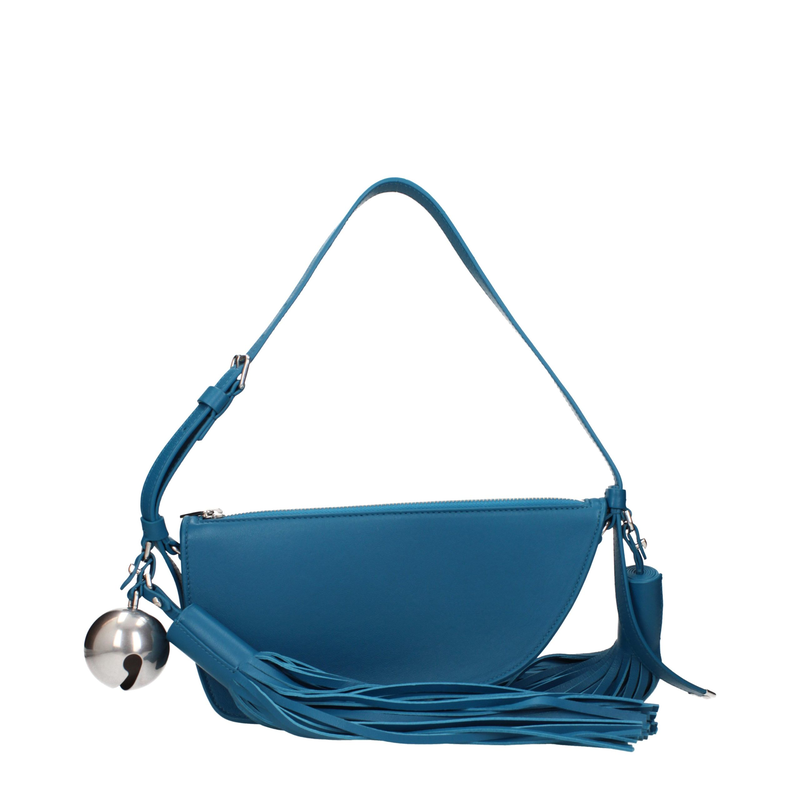 Blue leather shoulder bag-null