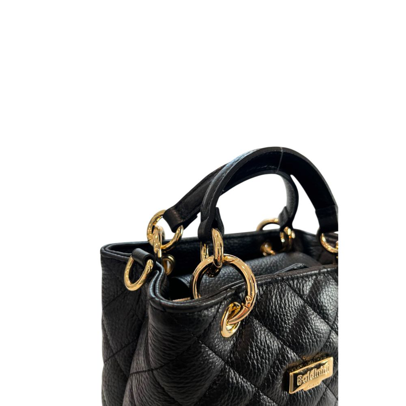Black leather women handbag-null