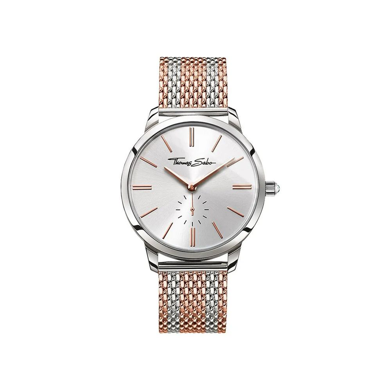 Multicolor stainless steel dress watch-null