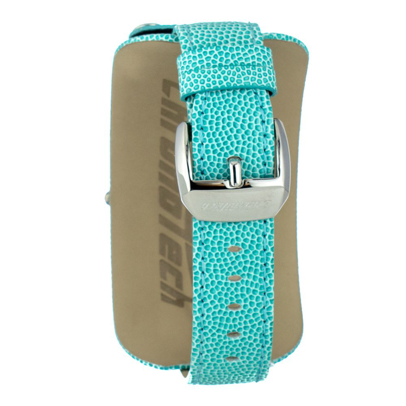 Blue leather dress watch-null