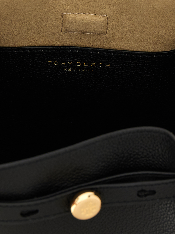 Black cowhide handbag-null