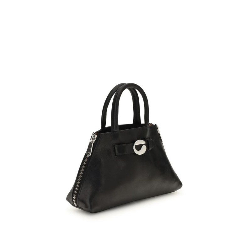 Black calf leather bos taurus shoulder bag-null