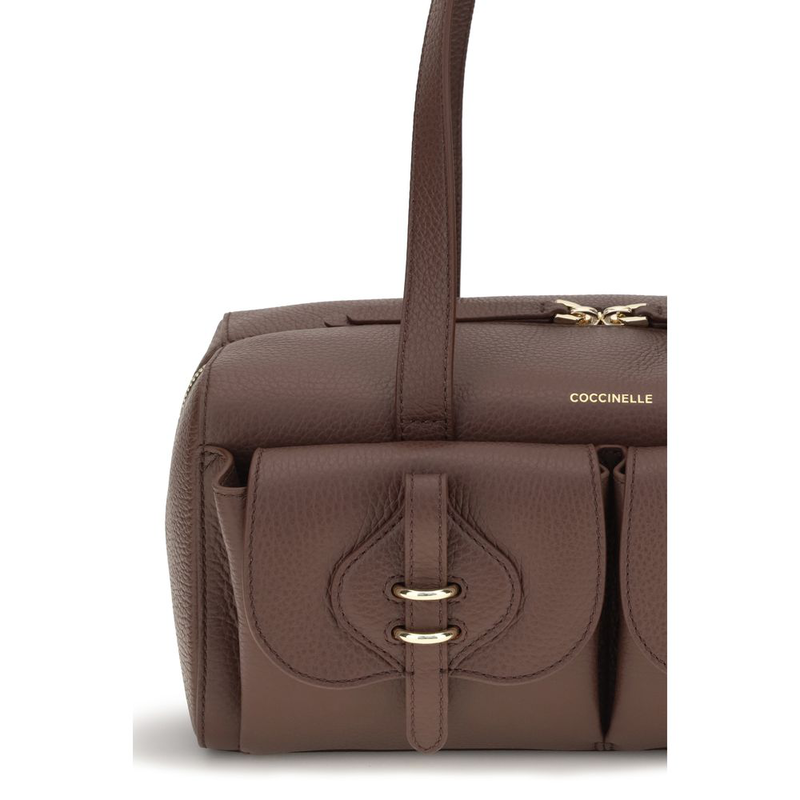 Brown calf leather bos taurus shoulder bag-null