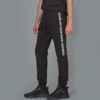 Admiral ανδρικό παντελόνι φόρμα game, Black, medium
