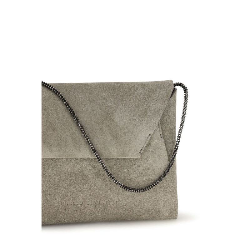 Gray calf leather bos taurus shoulder bag-null