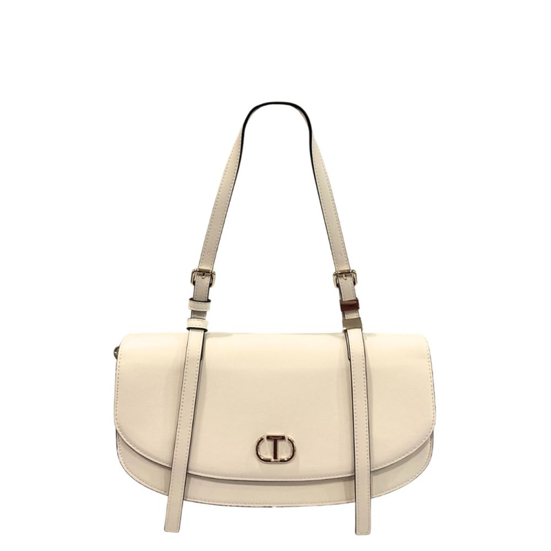 White pu women shoulder bag-null
