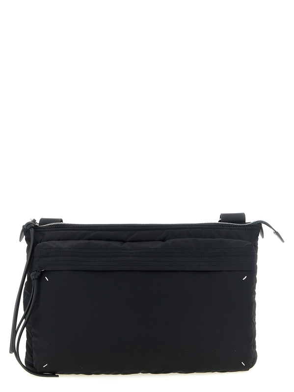 Black polyamide crossbody bag-null