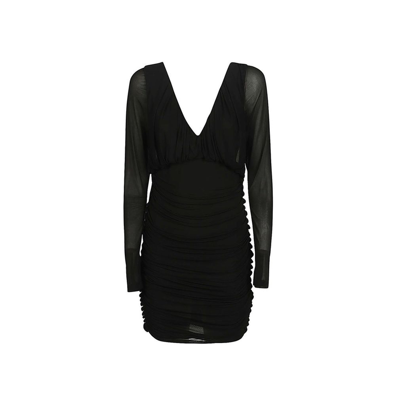 Black viscose cocktail dress-null
