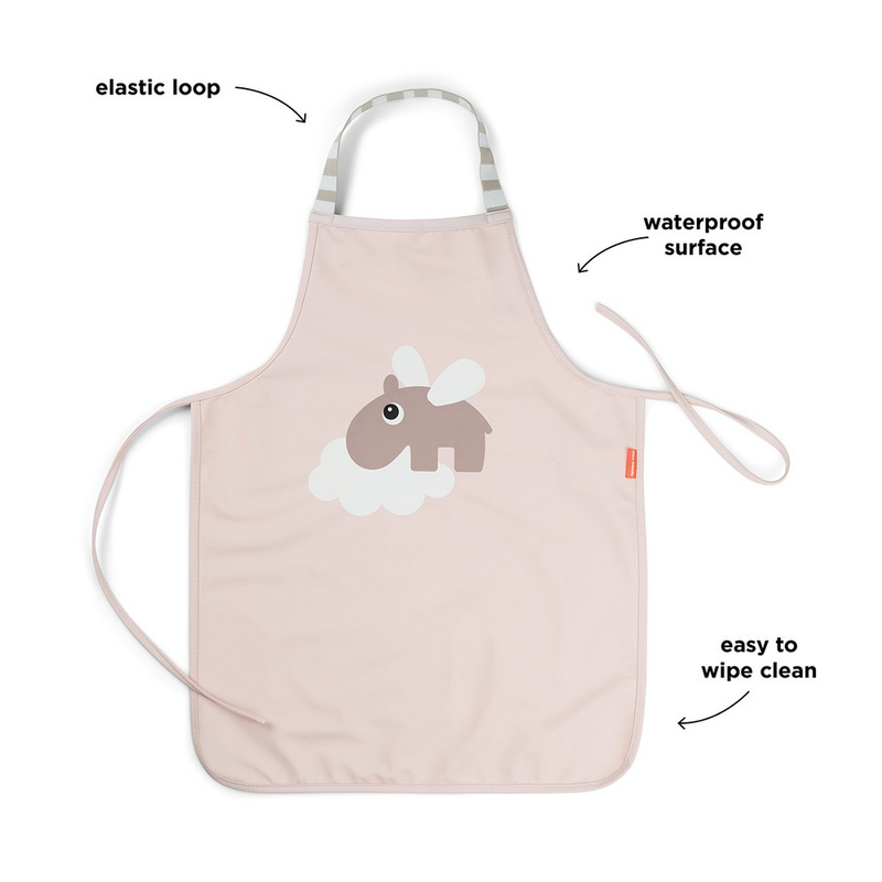 Done by deer waterproof kids apron happy clouds - powder-null