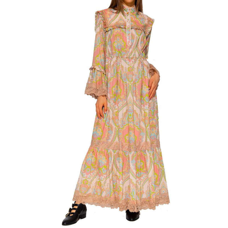 Multicolor cotton casual dress-null