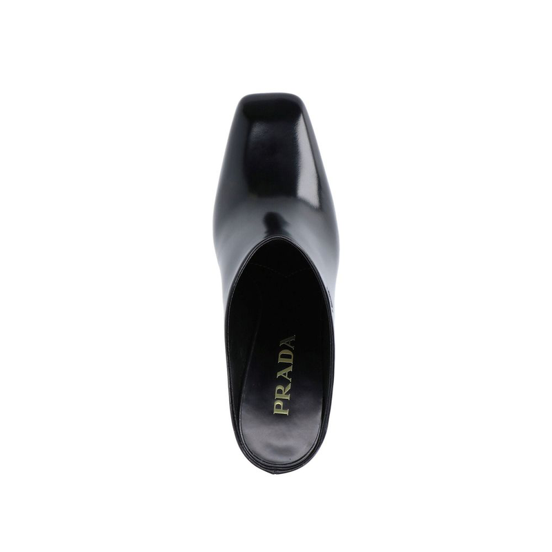 Black calfskin mules-null