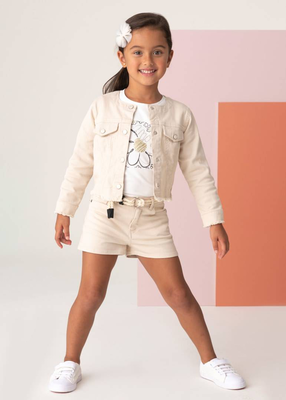 Σορτς καπαρτινε basic, Beige, medium
