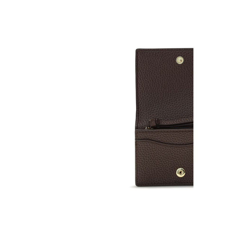 Brown recycled polyester wallet-null