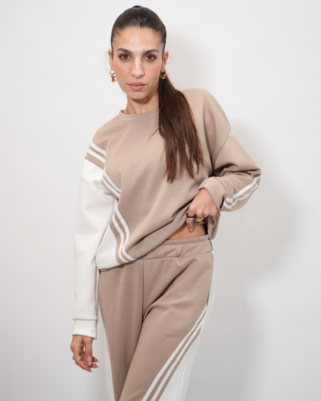 Stripe set tracksuit pants top 21657-null