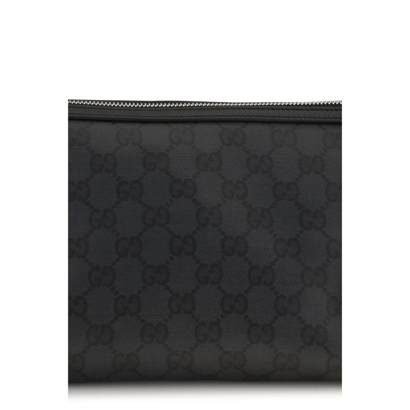Black cotton clutch bag-null