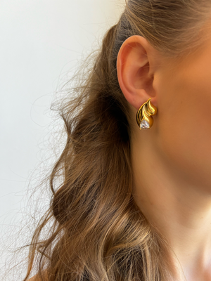 Earrings, Gold, medium