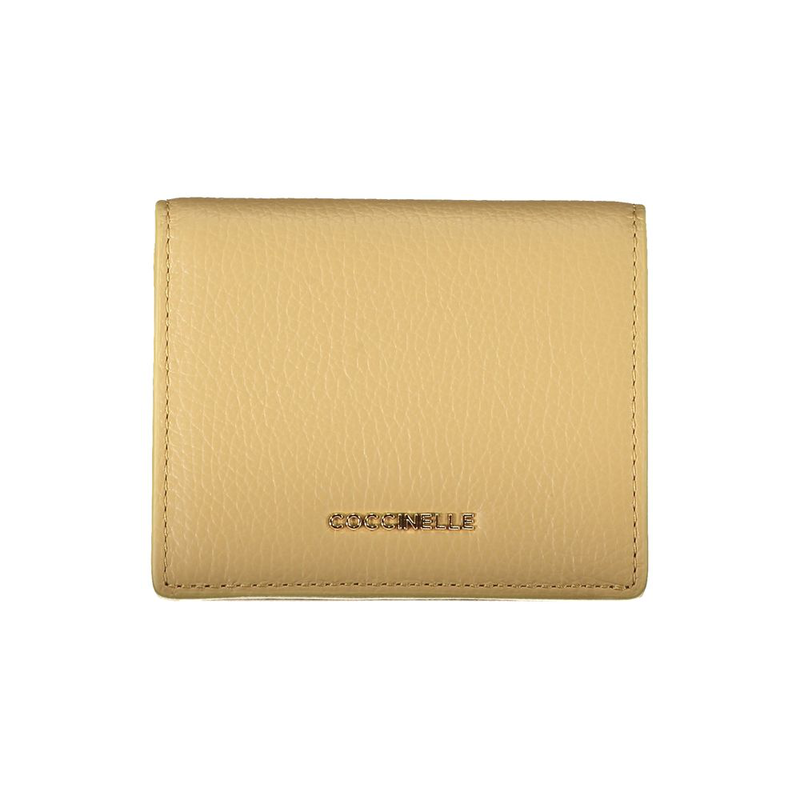 Beige leather women wallet-null