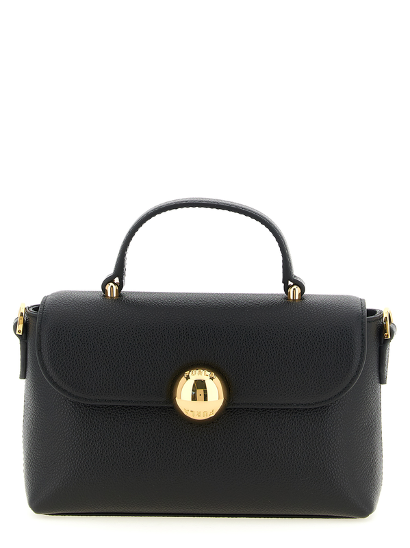 Black calfskin handbag-null