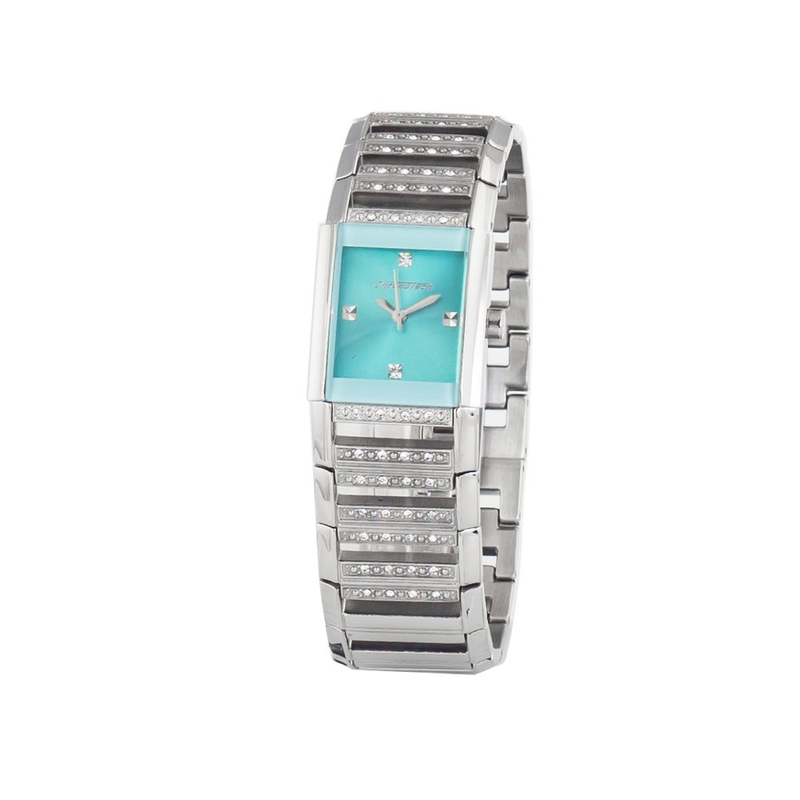 Silver stainless steel dress watch-null