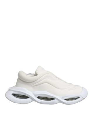 White slip on wave low top sneakers shoes, White, medium
