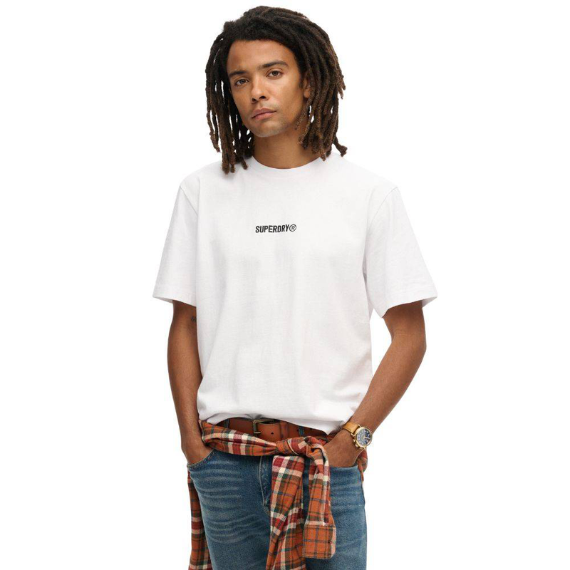 Micro logo graphic loose t-shirt-null