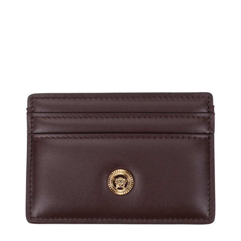 Brown leather cardholder-null
