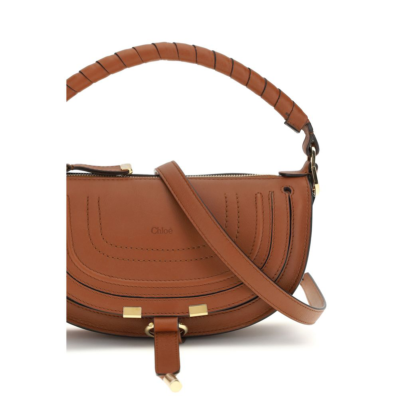 Brown calf leather bos taurus shoulder bag-null