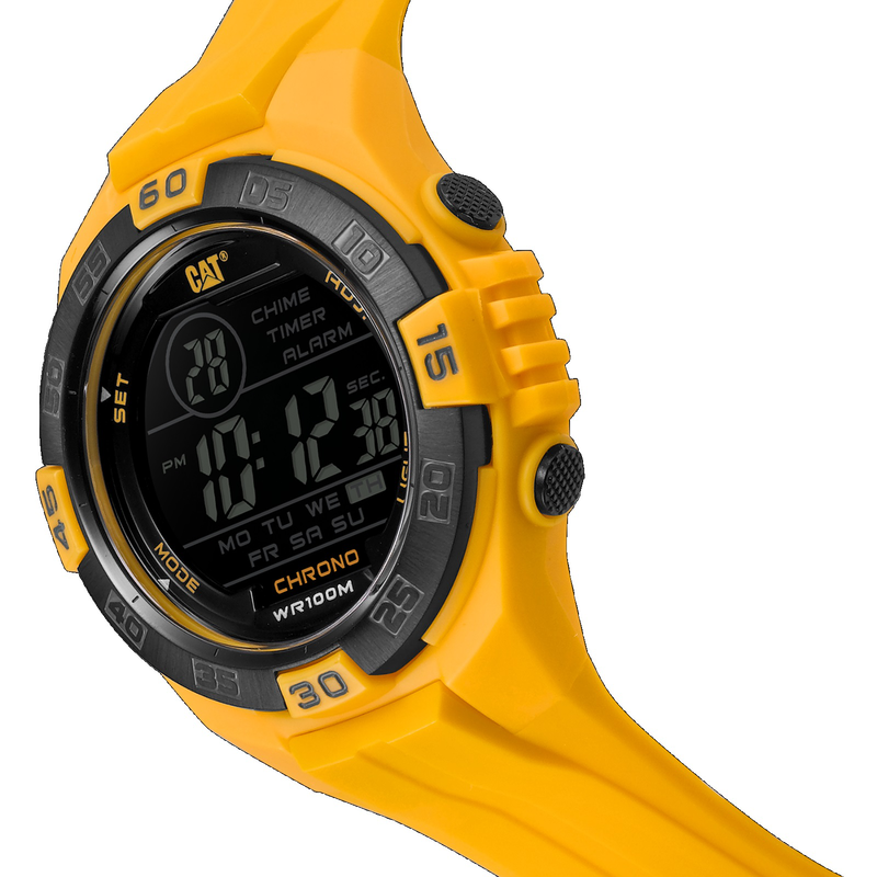 Cat watch digimax with rubber strap yellow 47mm oc.147.27.147 image number null