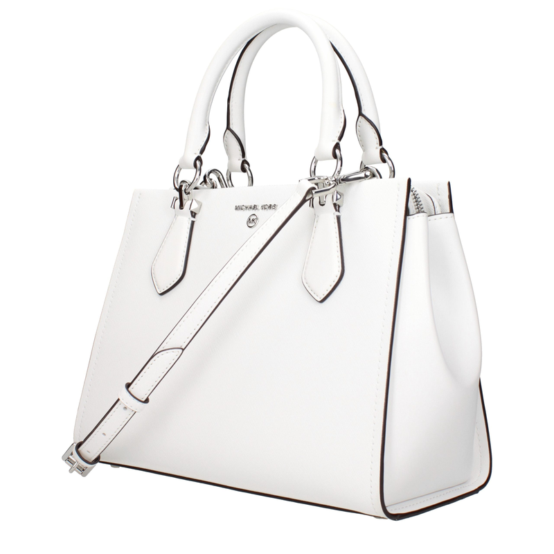 White leather handbag-null