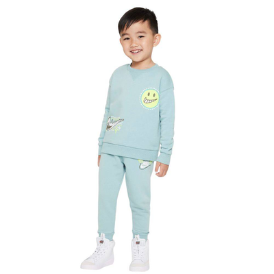 Nike infant boys nsw art of play fleece crew set, Light Green, medium
